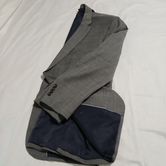 Jos.A.Bank Brrr Comfort blazer 48L Slate Grey Wool Tailored-Fit Tweed Classic - Picture 3 of 14